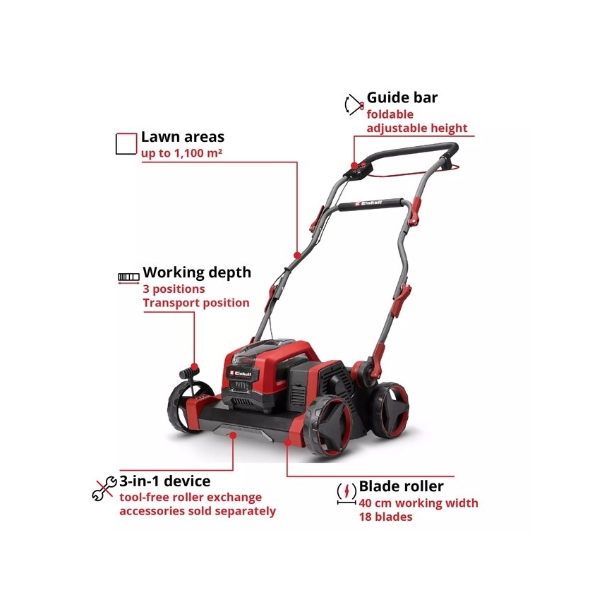 БеспроводнойScarifier EINHELL GP-SC 36/40 Li BL-Solo, Черный, Красный – 3