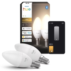 Philips Hue LED žvakidė, B39, E14, šilta balta, 2 vnt