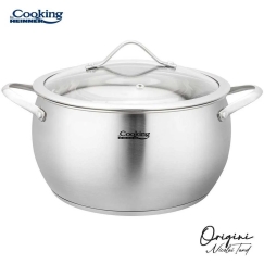Stainless Steel Saucepan + Lid 24x13.5 cm, 6 l, Nicolai Tand, Origini, Cooking by Heinner