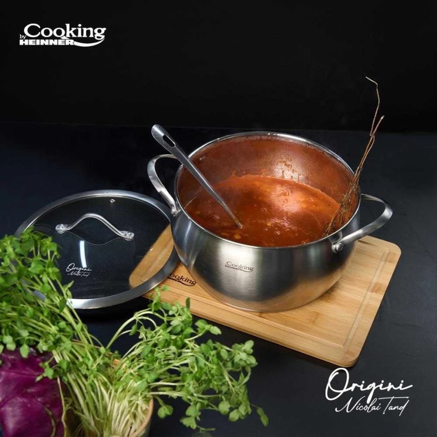 Stainless Steel Saucepan + Lid 24x13.5 cm, 6 l, Nicolai Tand, Origini, Cooking by Heinner – 2