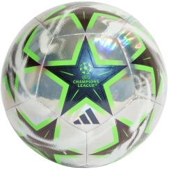 Futbolo kamuolys adidas UCL Training 26/27 League Stage Foil sidabrinė ir-juoda-žalia KE9774 (5)