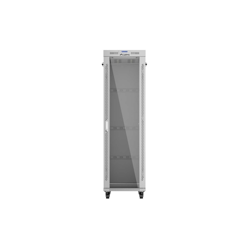 19" 42U 600 × 1000 СЕРЫЙ ПОЛОЗКОВЫЙ ШКАФ РАКУШКА С ЗАСТЕКЛЕННОЙ ДВЕРЬЮ И ЖК-ДИСПЛЕЕМ, LANBERG (В УПАКОВКЕ) – 2