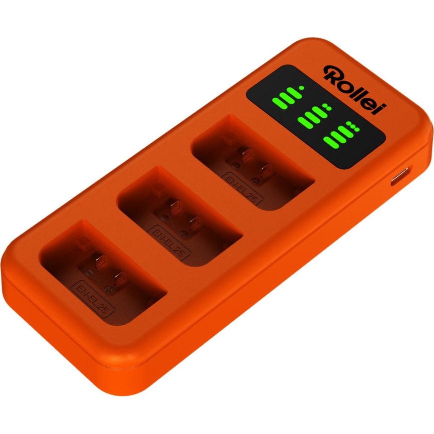 Rollei EN-EL25 3-pack battery and charger set – 2