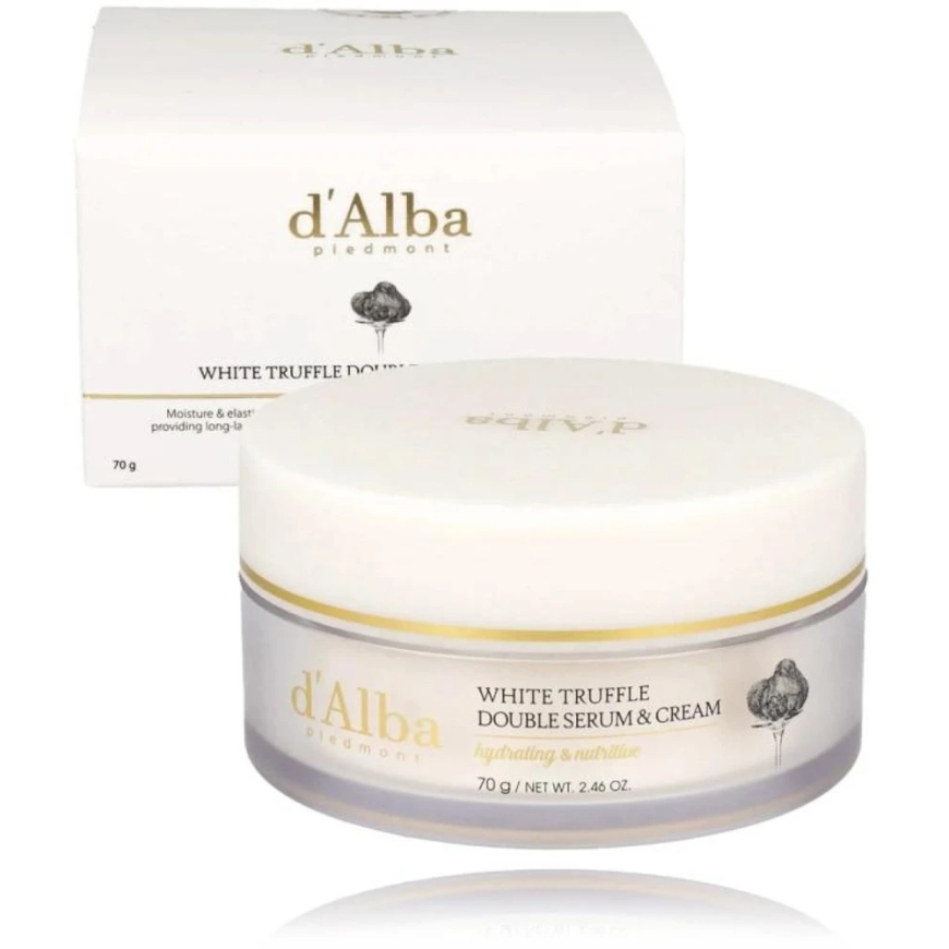 d'Alba Baltas Truffle Double Serum & Kreminis dvigubas drėkinantis ir maitinantis veido kremas / serumas su baltaisiais triufeli – 3