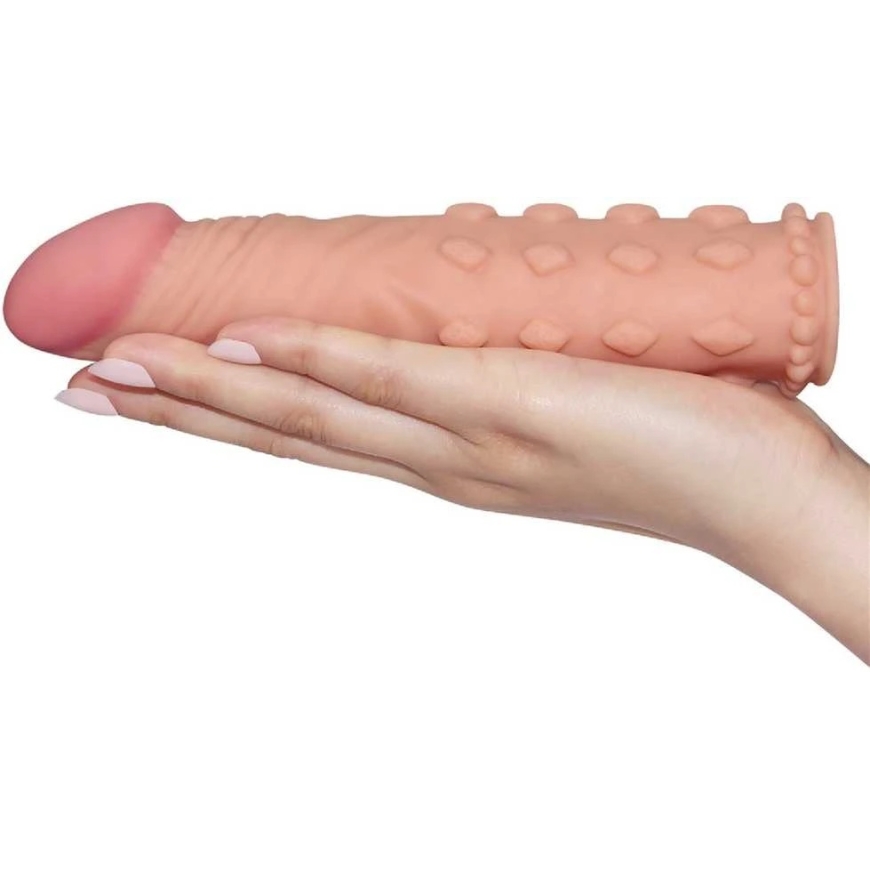 Lovetoy Lisää 2 tuuman "Pleasure X Tender" -peniksen suojus pehmealla pinnalla – 3