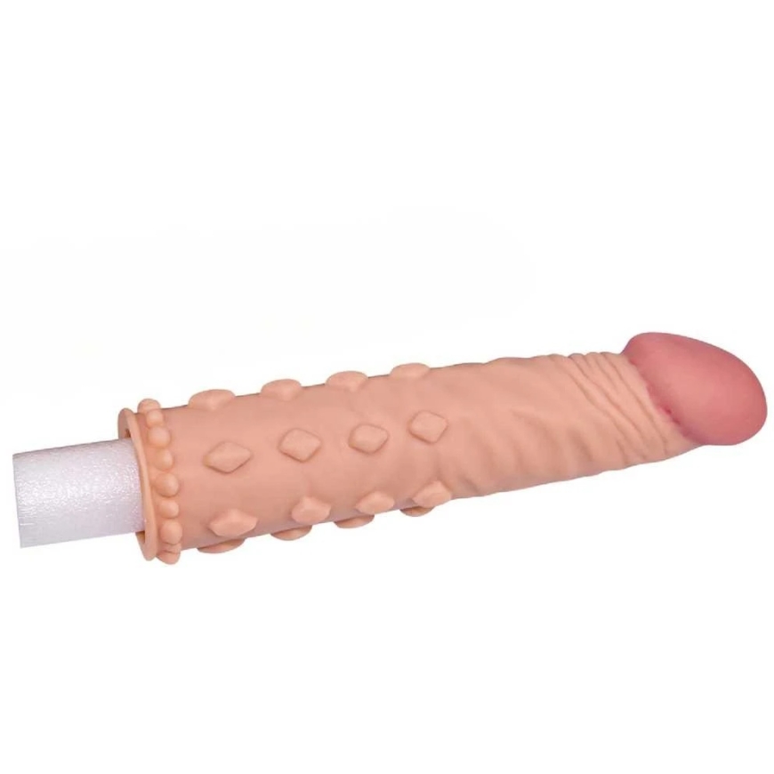 Lovetoy Lisää 2 tuuman "Pleasure X Tender" -peniksen suojus pehmealla pinnalla – 4