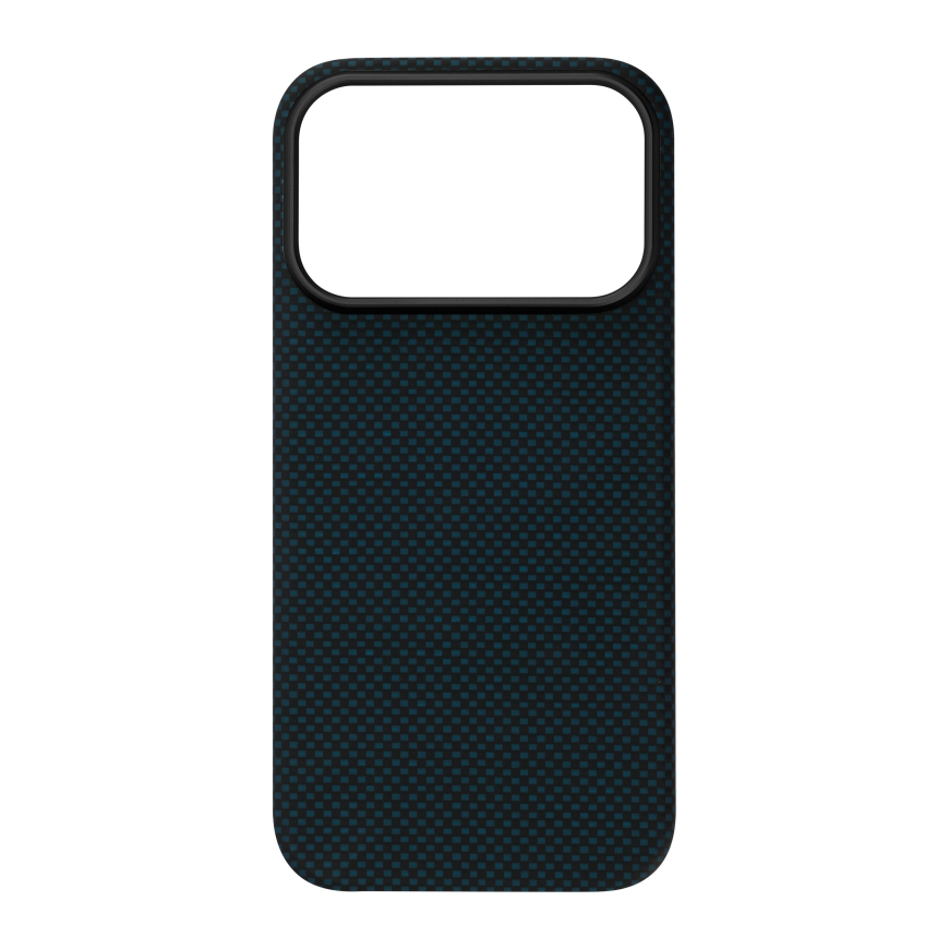 FoneKit Vectran-Kevlar арамидный волокнистый чехол MagSafe, iPhone 18 Pro / 17 Pro, синий/черный