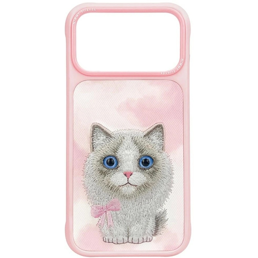NIMMY case BIG EYED RAGDOLL IPHONE 18 Pro/17 Pro:lle vaaleanpunainen