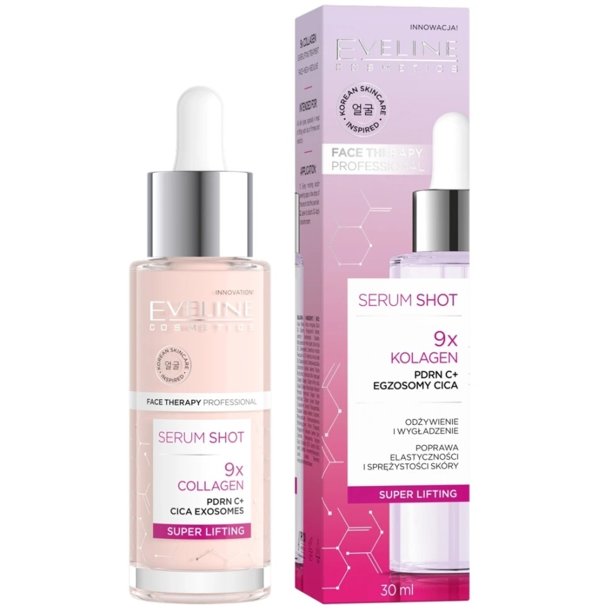Eveline Cosmetics Serum Shot 9 x Kollageen Super Liftilo Ravi 30ml
