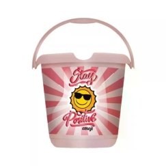 Keeeper "Emoji Stay Positive" Ø30x28cm 10L, rozā