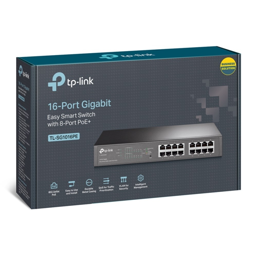 TP-Link TL-SG1016PE network switch Managed L2 Gigabit Ethernet (10/100/1000) Power over Ethernet (PoE) Black – 4