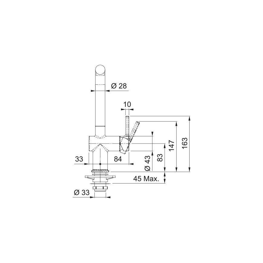 Franke Active L swivel spout HP CHR/SG (115.0721.463) – 3