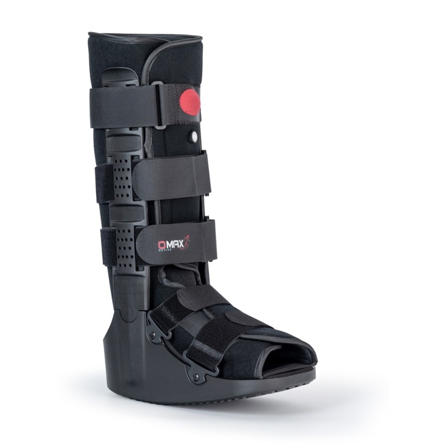Pitkä nilkka- ja jalkateräortoosi "AIR WALKER BASIC" O-1181/L REHAFUND, musta