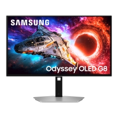 Samsung G80SH kompiuterio monitorius 68,6 cm (27") 3840 x 2160 pikseliai 4K Ultra HD OLED Sidabras