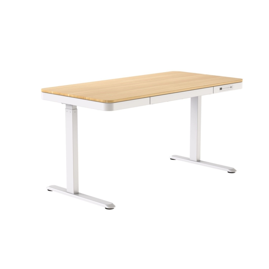 ACTIVEJET galds ar elektrisko augstuma regulēšanu 120x60 ET119S balts/ozols