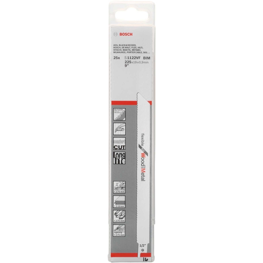 Italeri Bosch pjūklų ašmenys S 1122 VF Lankstus medienai ir metalui, 25