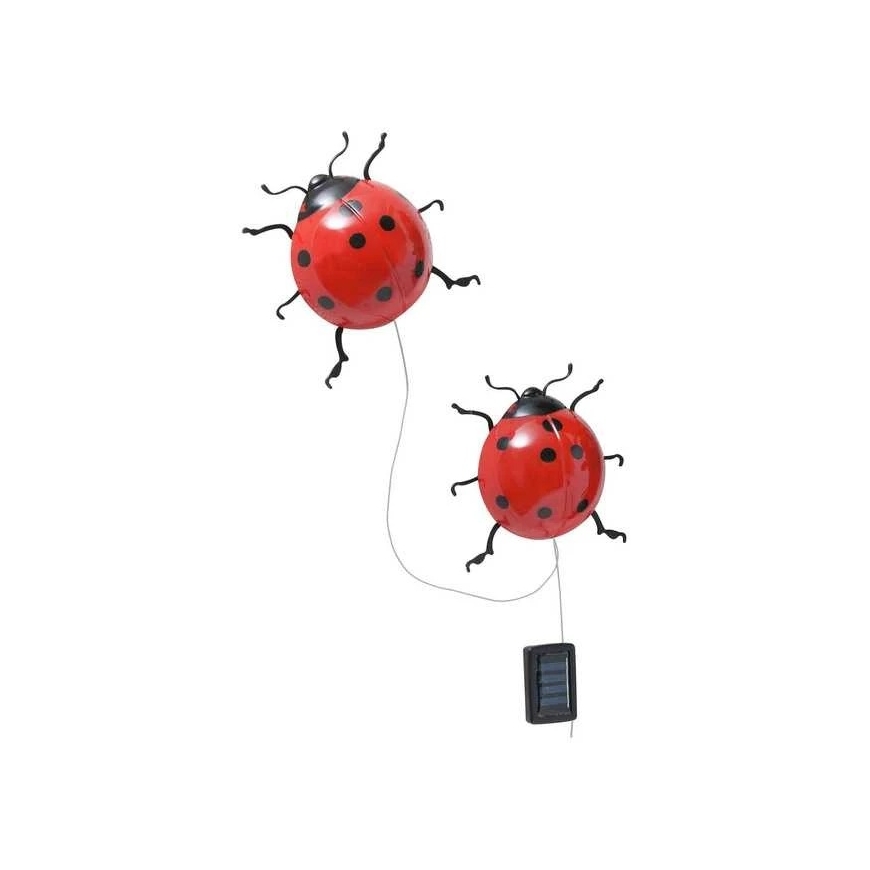 Maximex PIECES Solar-Powered Garden Lights, LED Ladybugs, 2 pcs, 20 cm