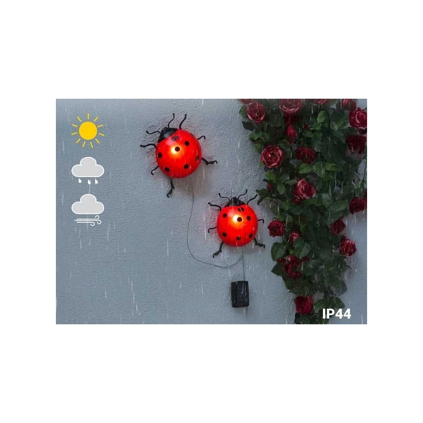 Maximex PIECES Солнечные садовые лампы, светодиодные божьи коровки, 2 шт., 20 см – 2
