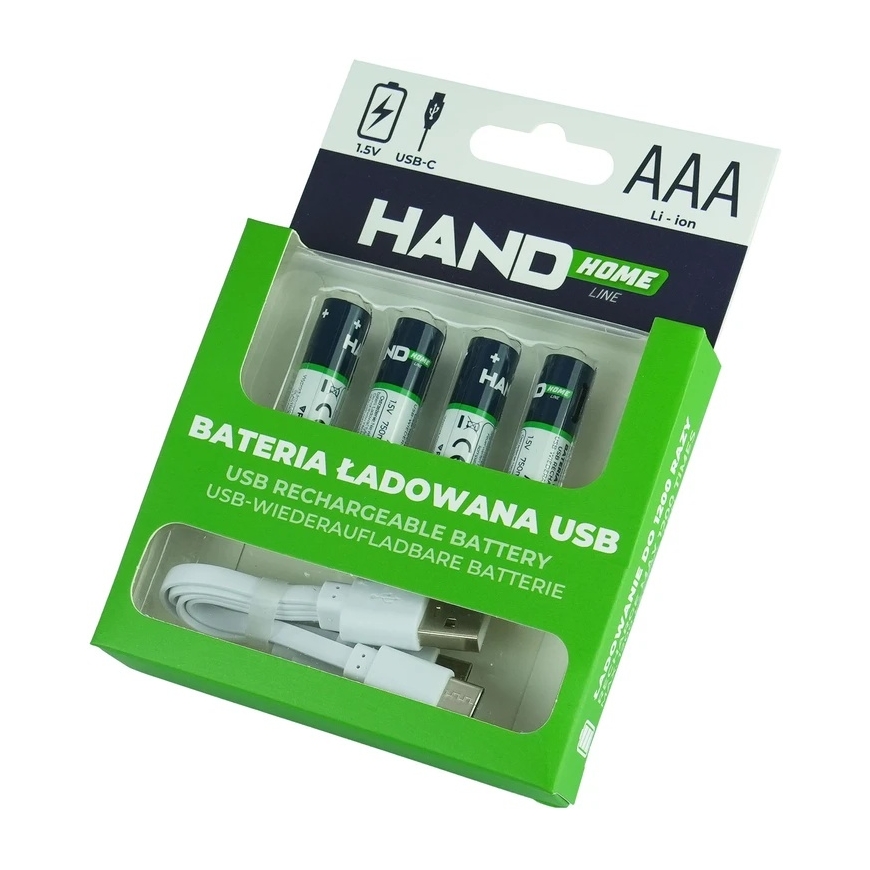 Пластрол Заряжаемая USB-C батарея, 750 мВтч, 4xAAA – 3