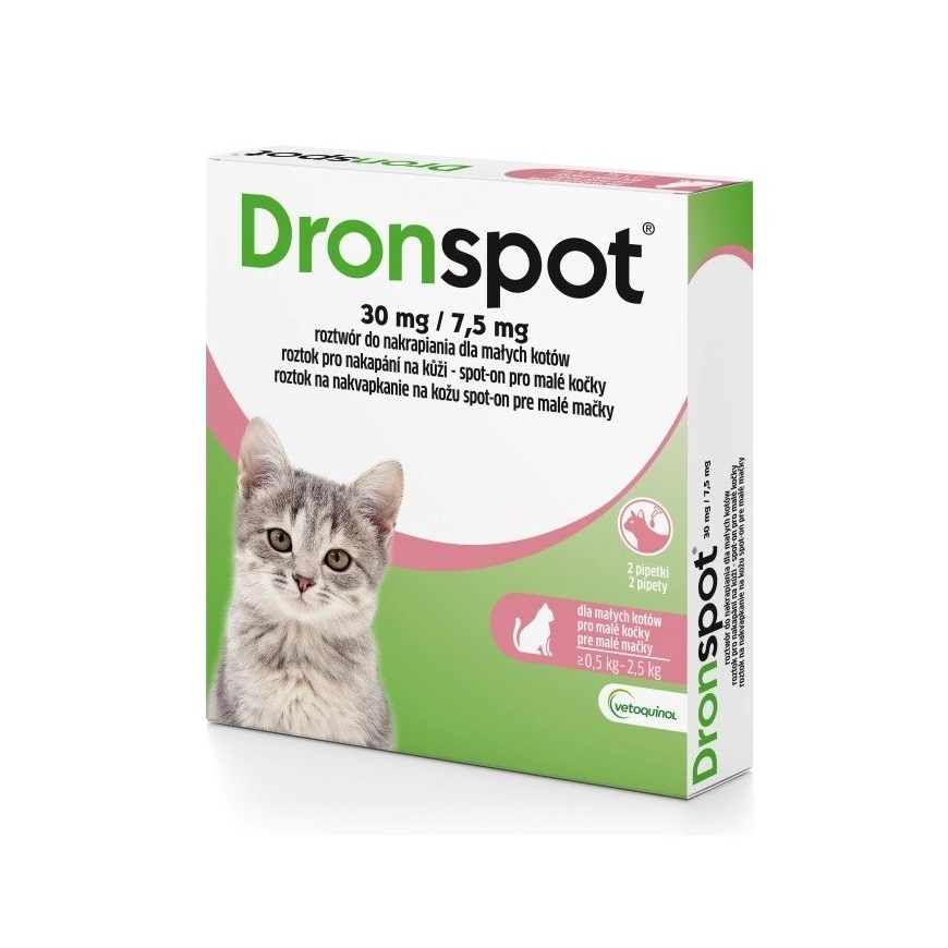 VETOQUINOL Dronspot - deworming drops for cats 0.5-2.5 kg