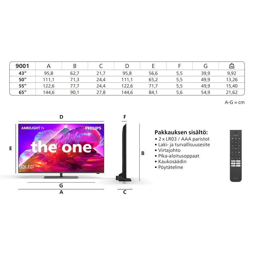 Philips 75" PQS9001 – 4K QLED Ambilight TV – 4