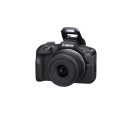 Canon EOS R100 järjestelmäkamera + RF-S 18-45mm objektiivi + muistikortti