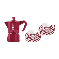 Moka Express 3TZ kohvimasina komplekt + 2 tassi BIALETTI Candyland 130 ml (5460)