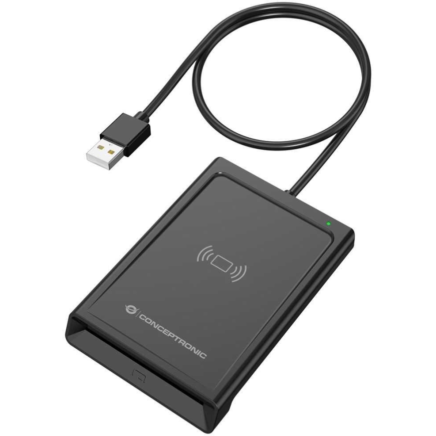 Conceptronic BIAN11B Dviejų sąsajų išmanusis ID kortelių skaitytuvas – 4