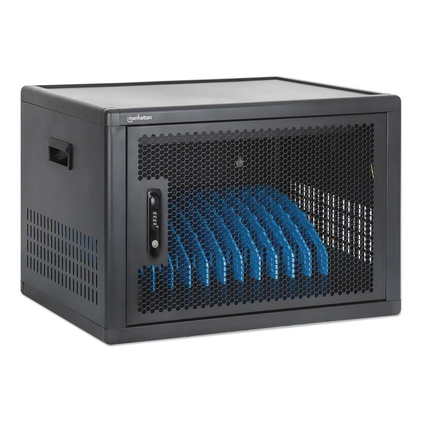 Manhattan nešiojamų kompiuterių įkrovimo spinta, stalinė (arba vežimėlis) per USB-C 65W 16" 12-kamerinė, tinkama USB-C nešiojami – 3