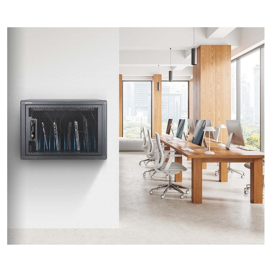 Manhattan sülearvutite laadimise kapp, lauaversioon (või väljakäidav) USB-C kaudu 65W 16" 12-kohaline, sobib USB-C sülearvutitel – 4