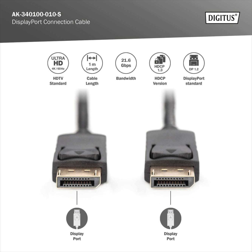 DIGITUS DisplayPort на DisplayPort 1 м – 3