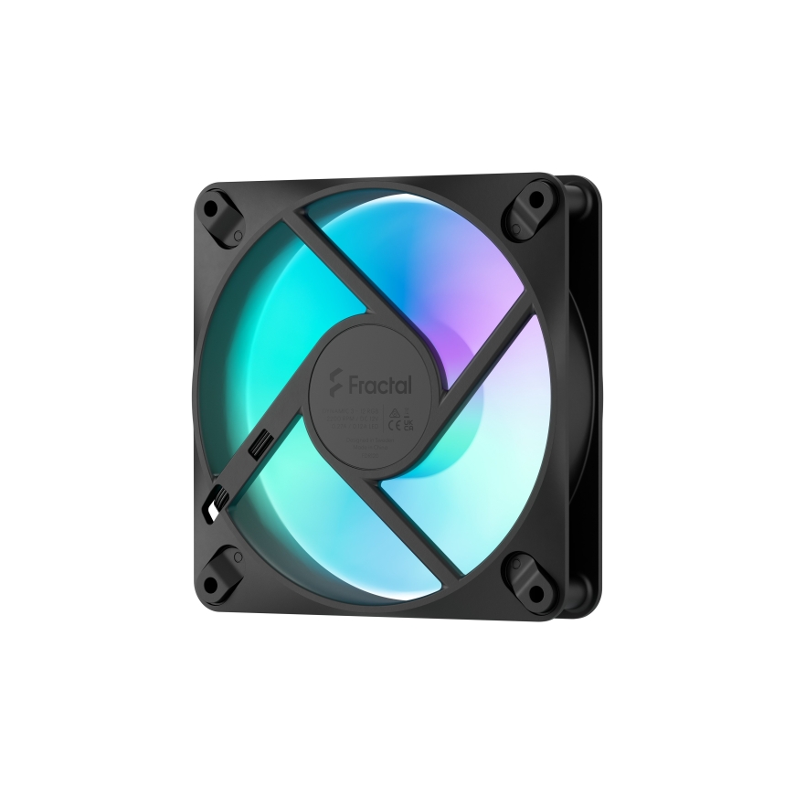 Fractal Design Dynamic 3 12 RGB 120 mm PWM korpuso ventiliatorius su ARGB LED apšvietimu, juodas – 4
