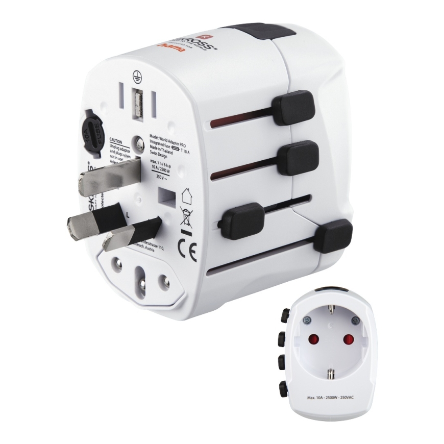 Hama World Travel Pro maitinimo kištukų adapteris Universalus Balta – 3