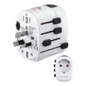 Hama World Travel Pro power plug adapter Universal White Hama World Travel Pro power plug adapter Universal White
