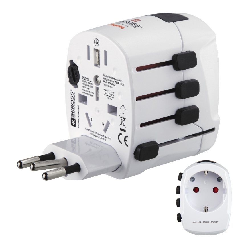 Hama World Travel Pro elektripistiku adapter Universaalne Valge – 4