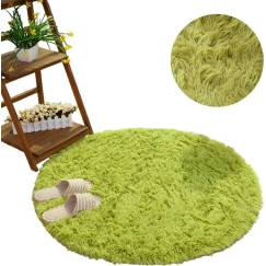 Strado Shaggy Apvalus Kilimas 300x300 GreenGrass (Žalias) uniwe
