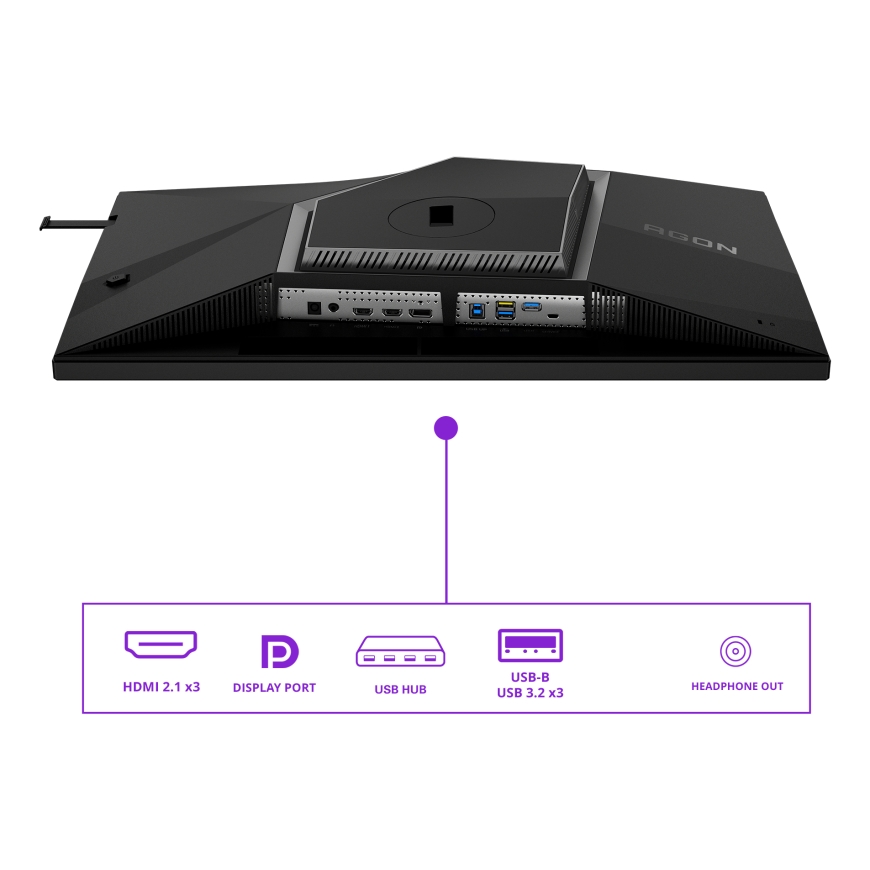 AOC AGON PRO AG276QSG2 PC lamekuvar 68,6 cm (27") 2560 x 1440 pikslit Quad HD Must, Hall – 4