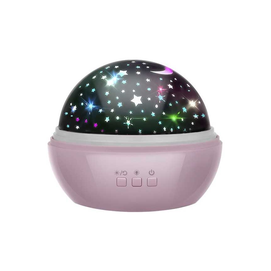 Riff 2in1 Bedside lamp with a projector (+ 2 projector overlays) Pink – 4