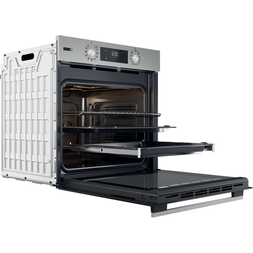 Whirlpool OMSK58HU1SX 71 L Musta, Ruostumaton teräs – 3