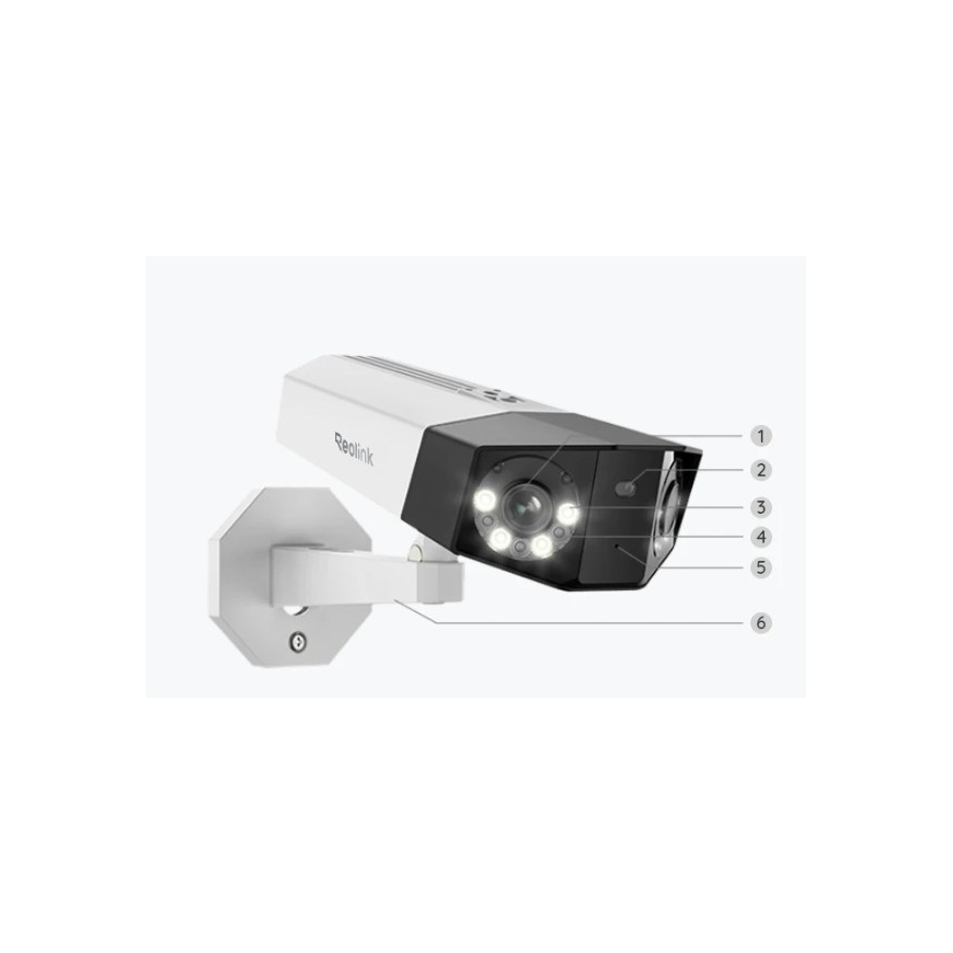 Reolink DUO serijos P757 16MP IP saugumo kamera su dviem objektyvais, balta – 2