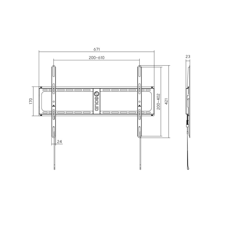 One For All WM4615 Solid Fixed Wall Mount for 32-90" TVs – 5