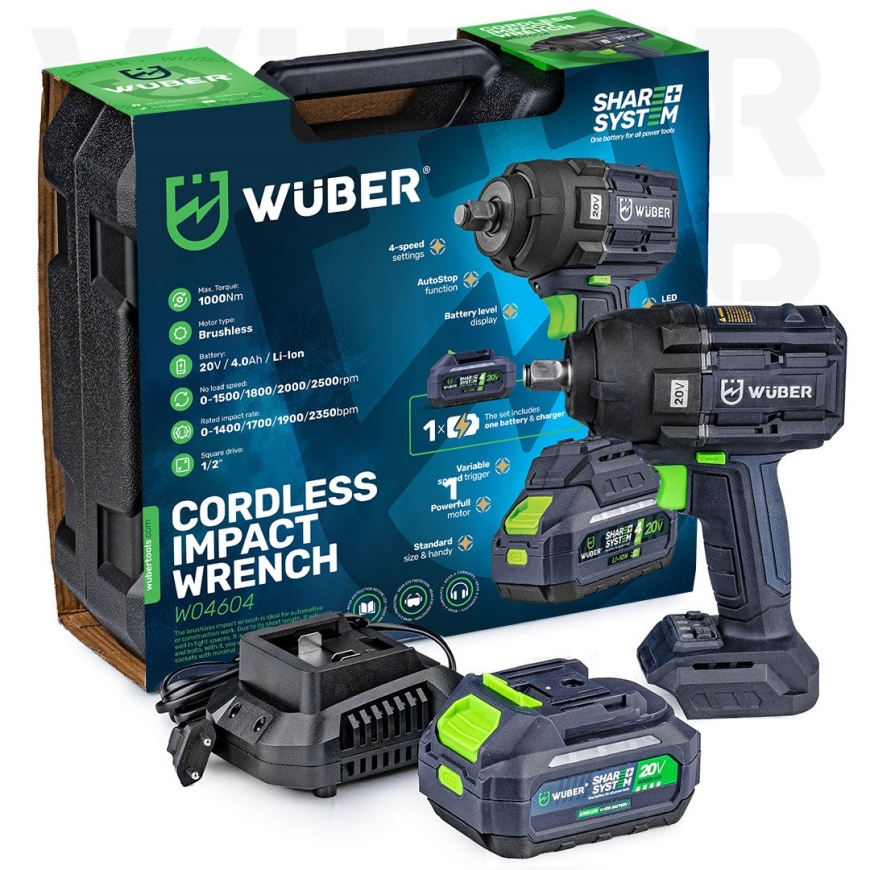 Harjavaba löökmutrikeeraja 20 V W04604 WUBER – 4