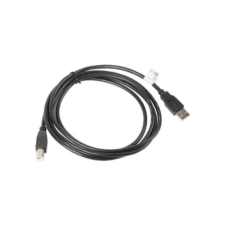 Lanberg USB 2.0 AM-BM 1.8m melns kabelis
