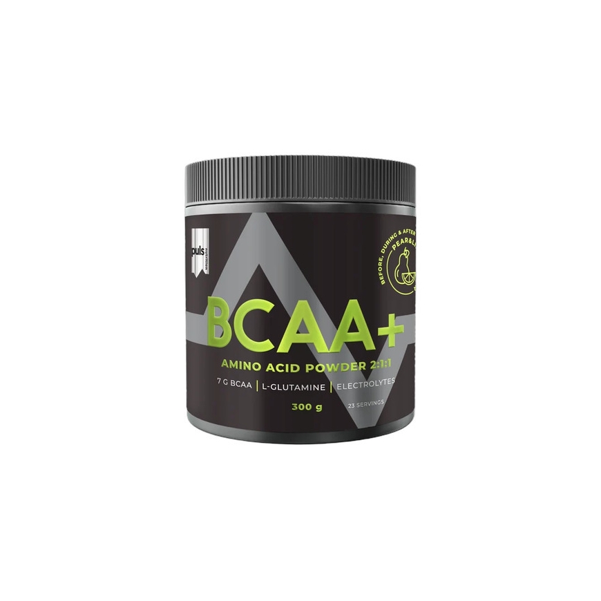 Puls Nutrition BCAA+ aminohappe pulber, pirn-lime, 300 g