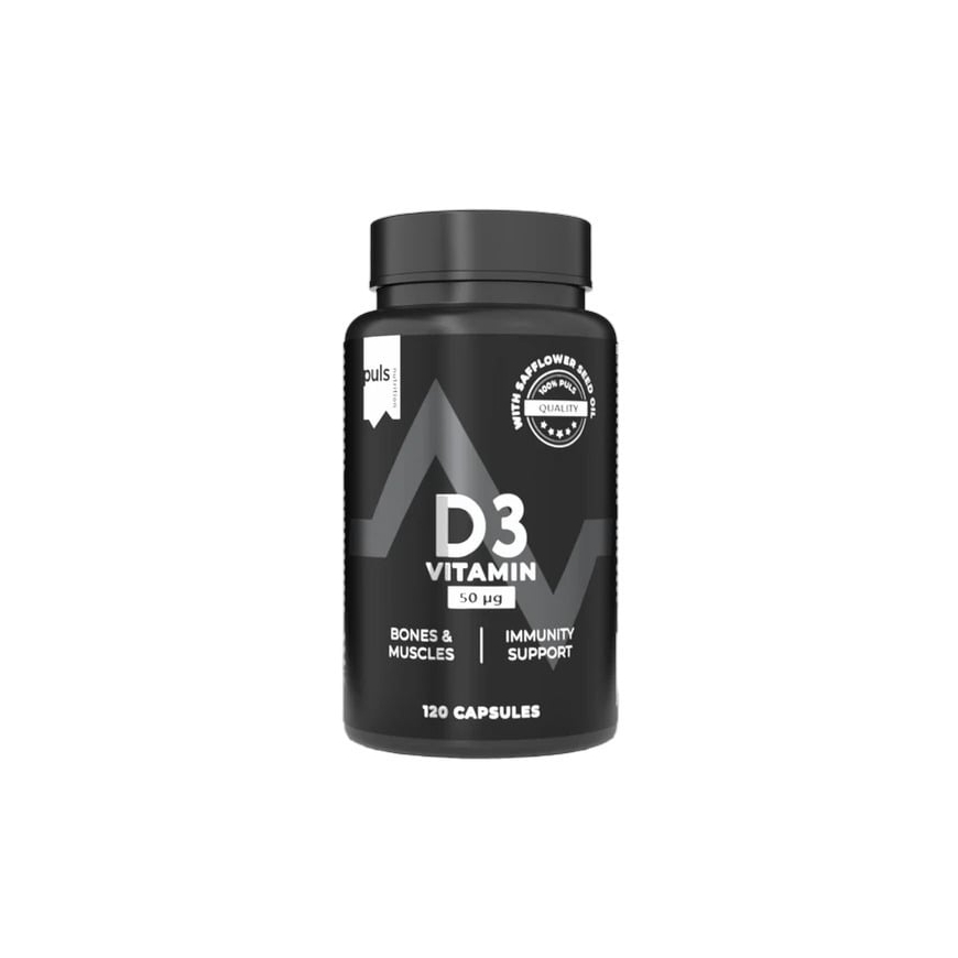Puls Nutrition D3-vitamīns 50µg, 120 kaps