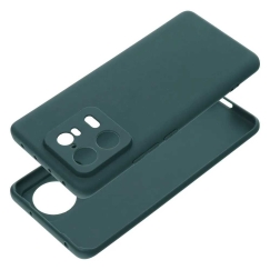 Силиконовый матовый бампер Riff для Xiaomi 13 Lite темно-зеленый
