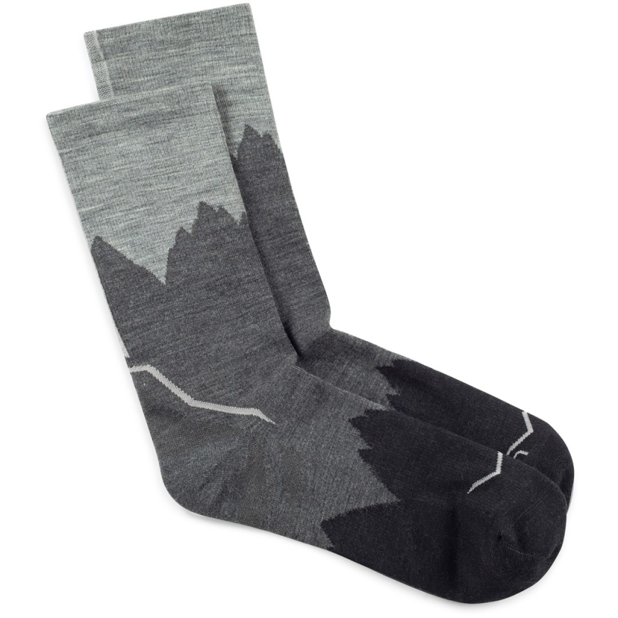 BUFF Merino Vieglie Crew Zeķes LWC3, melnas L – 2