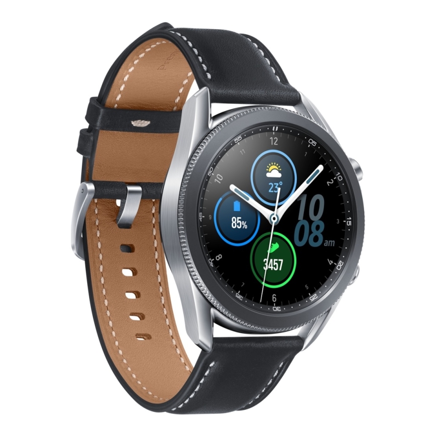 Samsung Galaxy Watch3 3,56 cm (1.4") OLED 45 mm Digitaalinen 360 x 360 pikseliä Kosketusnäyttö Hopea – 2