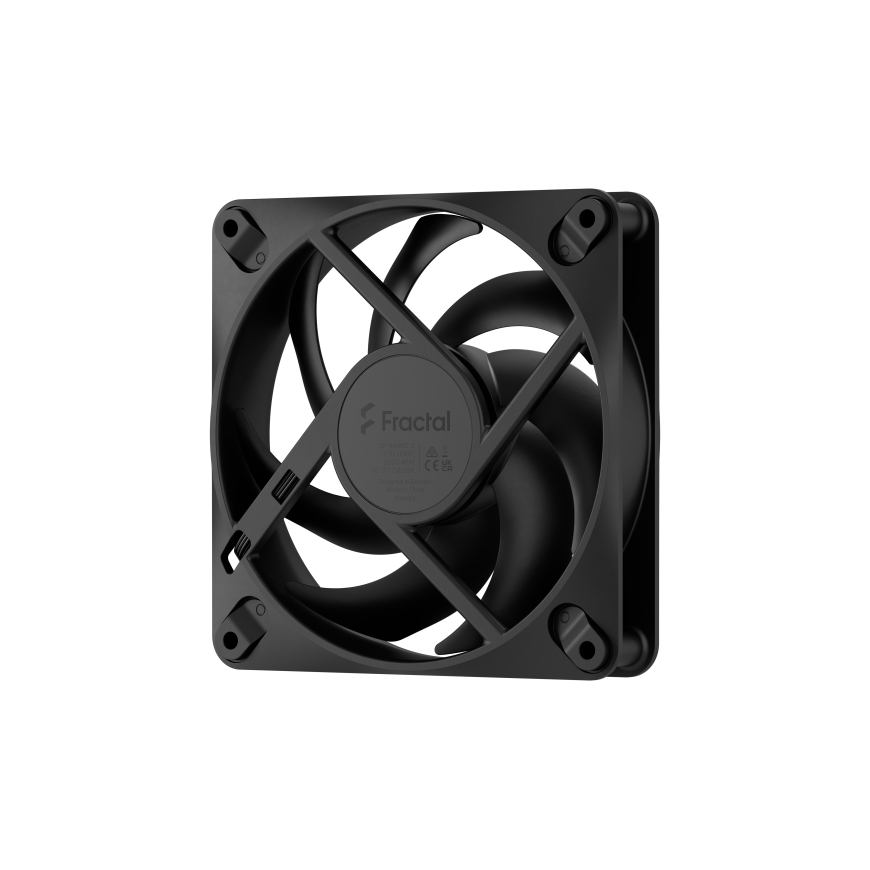 Fractal Design Dynamic 3 12 Reverse 120 mm PWM case fan, black – 3