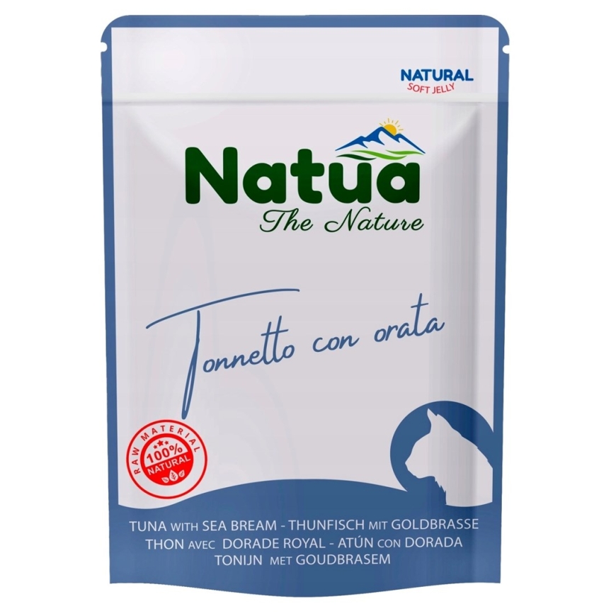 NATUA tunas su jūros ešeriu - drėgnas kačių maistas - 70g